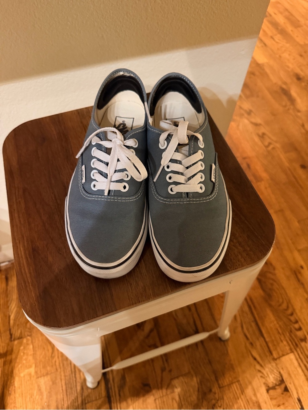 Vans Classic Low-Top Sneakers in Slate Blue and White